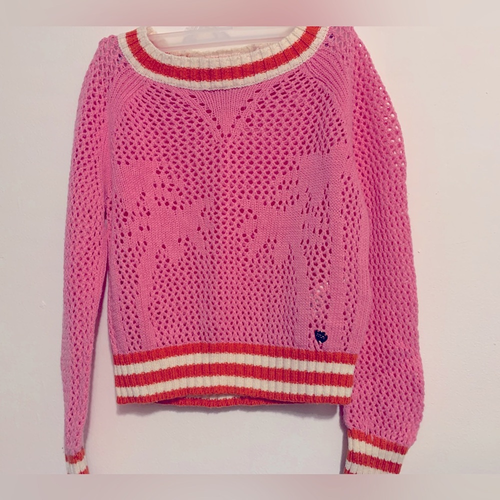 Juicy Couture - Kids Girls - Pink Palm Tree Sweater - Size: XS